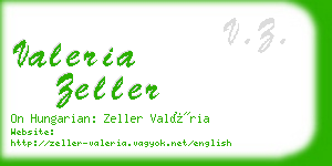 valeria zeller business card